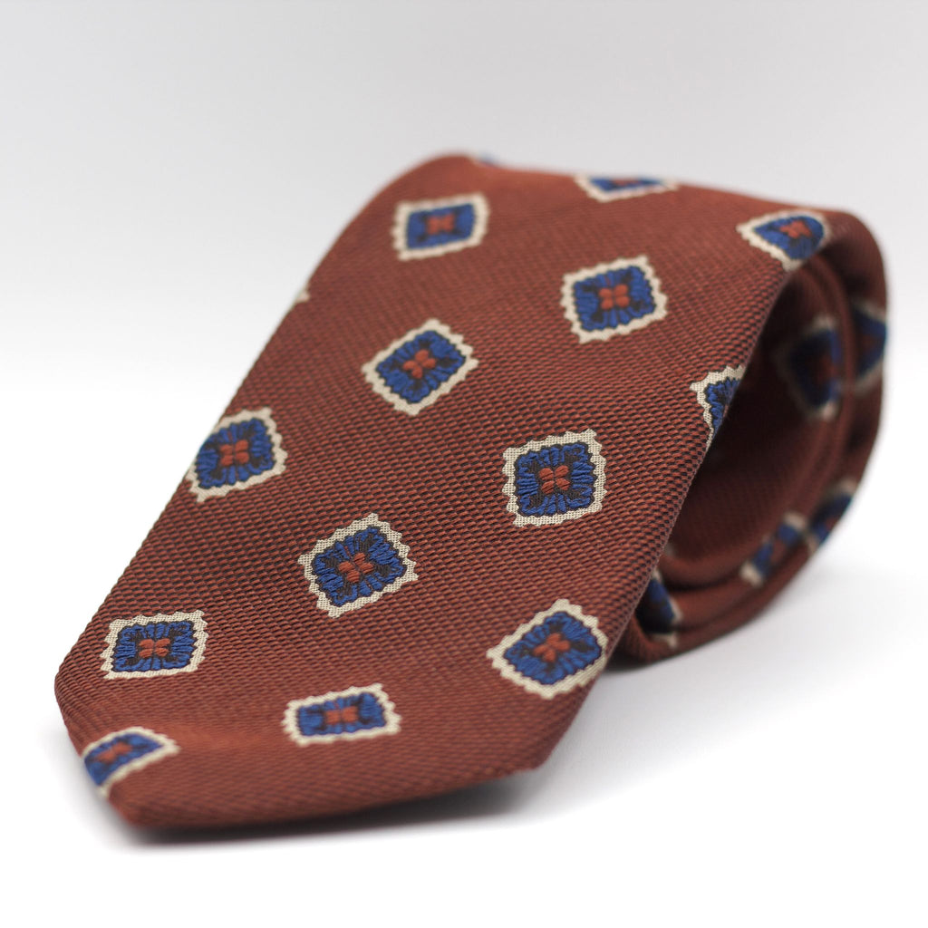  Rust, Blue and Beige Tie