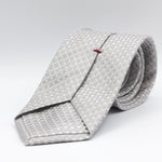 Cruciani & Bella - Woven Jacquard Silk - Silver, Silver and White dots Tie