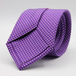 Cruciani &amp; Bella
100% Printed Silk

Self-Tipped
Purple, White Pindots Tie
Handmade in Rome, Italy.

8 cm x 150 cm
#8853