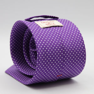 Cruciani &amp; Bella
100% Printed Silk

Self-Tipped
Purple, White Pindots Tie
Handmade in Rome, Italy.

8 cm x 150 cm
#8853