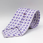 Cruciani & Bella - Silk - Violet and White Tie 