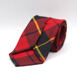 Cruciani & Bella 100% Italian Woven Wool Tartan Unlined Hand rolled blades Wallace Modern Tartan Tie Handmade in Italy 8 cm x 150 cm