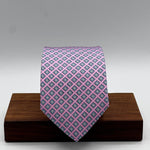 Cruciani &amp; Bella
100% Printed Silk&nbsp;
Tipped
Pink, Light Blue and White Motif Tie
Handmade in Italy
8 cm x 148 cm
New Old Stock