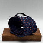 Cruciani &amp; Bella
100% Printed Silk&nbsp;
Tipped
Blue Red and White Motif Tie
Handmade in Italy
8 cm x 148 cm
New Old Stock