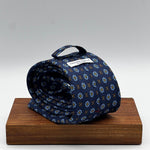 Cruciani &amp; Bella
100% Printed Silk&nbsp;
Tipped
Blue, Light Blue and Brown Floral Motif Tie
Handmade in Italy
8 cm x 148 cm
New Old Stock