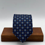 Cruciani &amp; Bella
100% Printed Silk&nbsp;
Tipped
Blue, Light Blue and Brown Floral Motif Tie
Handmade in Italy
8 cm x 148 cm
New Old Stock