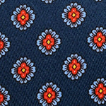 Cruciani &amp; Bella
100% Printed Silk&nbsp;
Tipped
Blue, Light Blue and Red Motif Tie
Handmade in Italy
8,5 cm x 148 cm
New Old Stock
#10131