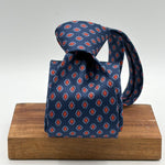 Cruciani &amp; Bella
100% Printed Silk&nbsp;
Tipped
Blue, Light Blue and Red Motif Tie
Handmade in Italy
8,5 cm x 148 cm
New Old Stock
#10131