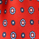Cruciani &amp; Bella
100% Printed Silk&nbsp;
Tipped
Red, Blue, Light Blue and Off White Motif Tie
Handmade in Italy
8,5 cm x 148 cm
New Old Stock
#10134
