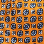 Cruciani &amp; Bella
100% Printed Silk&nbsp;
Tipped
Orange, White and Light Blue Motif Tie
Handmade in Italy
8 cm x 148 cm
New Old Stock
#9792
