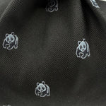Cruciani &amp; Bella
100% Silk&nbsp;
Woven Jaquard
Self Tipped&nbsp;
Black Tie with Light Blue Panda Motif
Handmade in Italy
9cm x 148 cm
New Old Stock
#10198