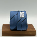 Drake's for Cruciani &amp; Bella
100% Silk
Satin
Tipped&nbsp;
Light Blue and Blue Stripes Tie
Handmade in England
9 cm x 146 cm
#5408