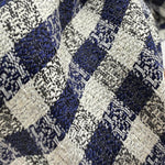 Drake's for Cruciani &amp; Bella
100%&nbsp; Woven Silk
Tipped
Blue, Off White and Grey Square motif Tie
Handmade in London, England
7,5 cm x 149 cm