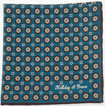 Holliday &amp; Brown
Hand-rolled&nbsp;&nbsp;
Holliday &amp; Brown for Cruciani &amp; Bella
100% Silk
Denim Blue, Light Brown and Off White
Double Faces
Motif&nbsp; Pocket Square
Handmade in Italy

32 cm X 32 cm
#10337