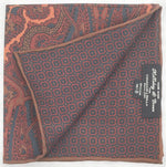 Holliday &amp; Brown
Hand-rolled&nbsp;&nbsp;
Holliday &amp; Brown for Cruciani &amp; Bella
100% Silk
Rust, Beige, Bleu and Red
Double Faces
Motif&nbsp; Pocket Square
Handmade in Italy

32 cm X 32 cm
#10346