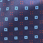 Cruciani &amp; Bella
100% Printed Silk&nbsp;
Tipped
Blue, Light Blue and Red Motif Tie
Handmade in Italy
8,5 cm x 148 cm
New Old Stock
#10445