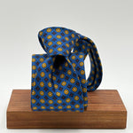 Cruciani &amp; Bella
100% Printed Silk&nbsp;
Tipped
Royal Blue, Yellow, Red and White Motif Tie
Handmade in Italy
8,5 cm x 148 cm
New Old Stock
#10443