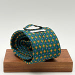 Cruciani &amp; Bella
100% Printed Silk&nbsp;
Tipped
Green, Orange, Blue and White Motif Tie
Handmade in Italy
8,5 cm x 148 cm
New Old Stock
#10452