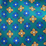 Cruciani &amp; Bella
100% Printed Silk&nbsp;
Tipped
Green, Orange, Blue and White Motif Tie
Handmade in Italy
8,5 cm x 148 cm
New Old Stock
#10452