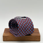 Cruciani &amp; Bella
100% Printed Silk&nbsp;
Tipped
Red Wine, Light Blue and Yellow Motif Tie
Handmade in Italy
8,5 cm x 148 cm
New Old Stock