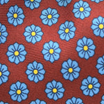 Cruciani &amp; Bella
100% Printed Silk&nbsp;
Tipped
Red Wine, Light Blue and Yellow Motif Tie
Handmade in Italy
8,5 cm x 148 cm
New Old Stock