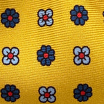 Cruciani &amp; Bella
100% Printed Silk&nbsp;
Tipped
Yellow, Blue, Light Blue and Red Motif Tie
Handmade in Italy
8,5 cm x 148 cm
New Old Stock
#10518