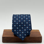 Cruciani &amp; Bella
100% Printed Silk&nbsp;
Tipped
Blue, Light Blue and Yellow Motif Tie
Handmade in Italy
8,5 cm x 148 cm
New Old Stock
#10520