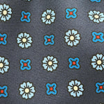 Cruciani &amp; Bella
100% Printed Silk&nbsp;
Tipped
Blue, Light Blue and Yellow Motif Tie
Handmade in Italy
8,5 cm x 148 cm
New Old Stock
#10520