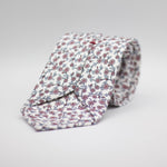 White, Pink and Light Blue Floral Motif Tie