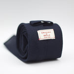 Cruciani & Bella 100% Silk Grenadine garza fina  Unlined Hand rolled blades Midnight blue Handmade in Italy 8 cm x 150 cm