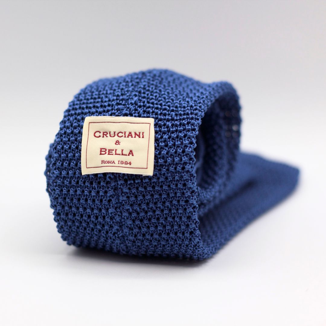Cruciani & Bella - Knitted Silk - Light Blue Knitted Tie 