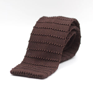 Cruciani & Bella - Knitted Silk - Brown tie