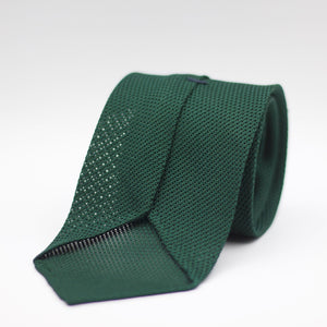 Cruciani & Bella 100% Silk Grenadine Garza Fina Woven in Italy Unlined Hand rolled blades Green tie Handmade in Italy 8 cm x 150 cm