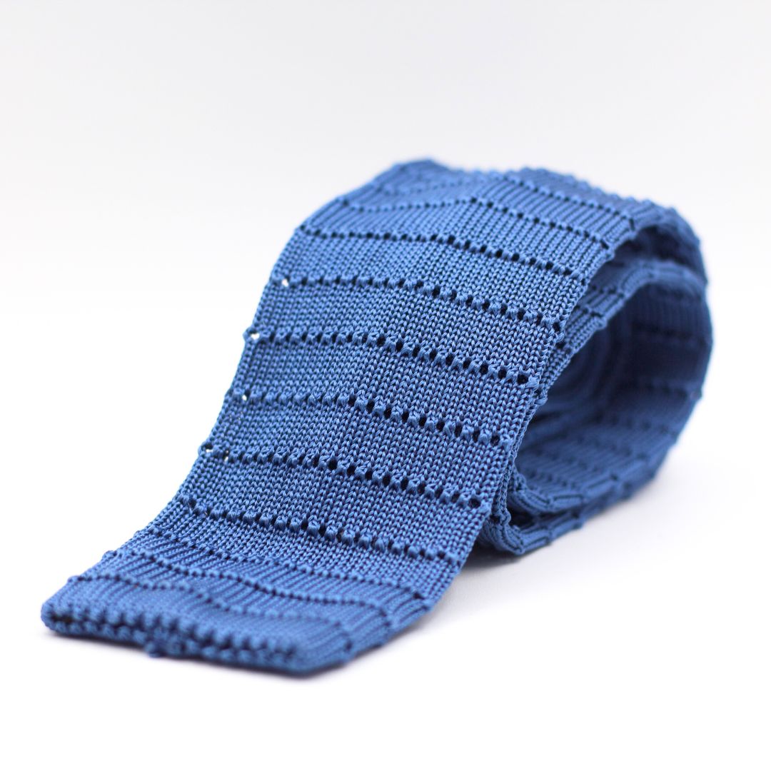 Cruciani & Bella - Knitted Silk - Light Blue Knitted Tie