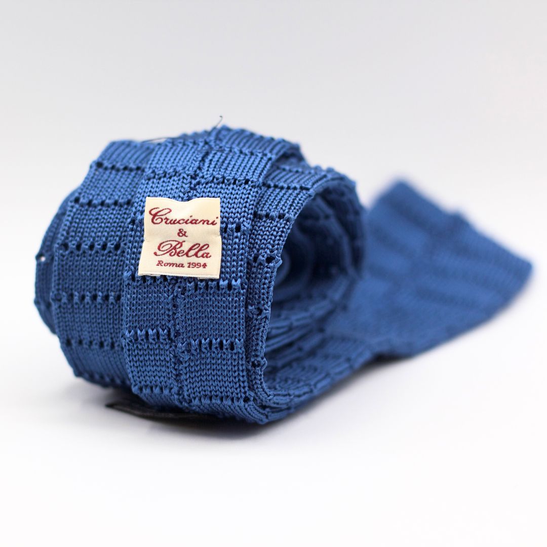 Cruciani & Bella - Knitted Silk - Light Blue Knitted Tie