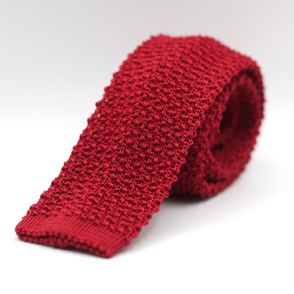 Cruciani & Bella - Knitted Silk - Red tie #8603