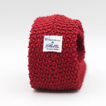 Cruciani & Bella - Knitted Silk - Red tie #8603