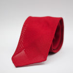 Cruciani & Bella 100% Silk Grenadine Garza Fina Woven in Italy Unlined Hand rolled blades Red tie Handmade in Italy 8 cm x 150 cm