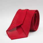 Cruciani & Bella 100% Silk Grenadine Garza Fina Woven in Italy Unlined Hand rolled blades Red tie Handmade in Italy 8 cm x 150 cm