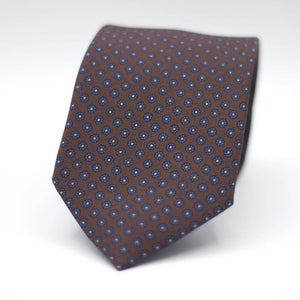 Brown with Blue and Yellow floral motif tie&nbsp;