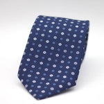 Blue with White and Light Blue floral motif tie