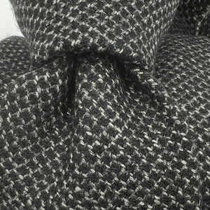 Drake's - Cachemire - Dark Grey and Light Grey Melange Patterned Tie #6484