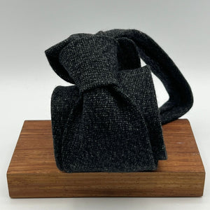 Drake's for Cruciani & Bella 100% Cachemire Tipped Dark Grey and Light Grey Malange  Handmade in England 9 cm x 149 cm #6485