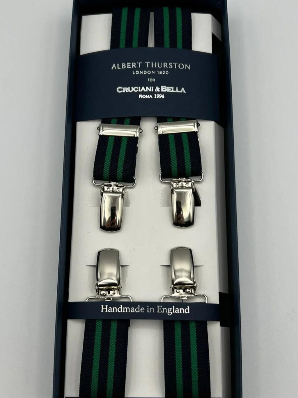 Thin clip-on braces – Teal