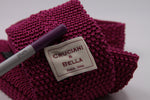 Magenta knitted tie