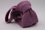 Plum knitted tie