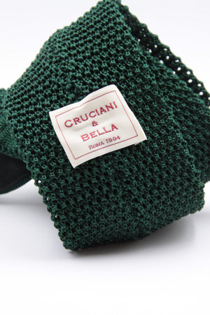 Green bottle knitted tie