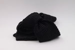 Black knitted tie