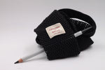Black knitted tie