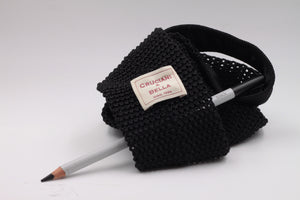 Black knitted tie